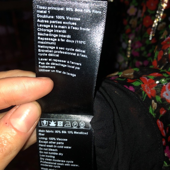 BA&SH Vibrant Silk Floral Holiday Party Dress - Picture 9 of 10